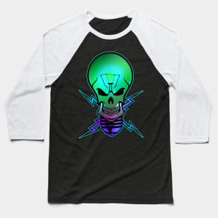 Skull Bulb Gamma Ideas Baseball T-Shirt